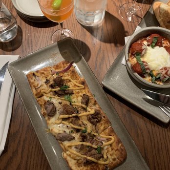 The Half Nelson - Carne asada flatbread and meatballs - Bars Near Me - Davenport, Iowa The Half Nelson - Carne asada flatbread and meatballs - Bars Near Me - Davenport, Iowa