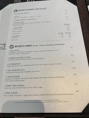 Menu photo 8 107 Steak & Bar Doral, FL