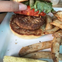 Crab Cake Sandwich and fries Crab Cake Sandwich and fries