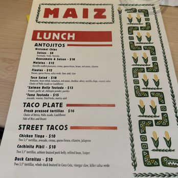 Maiz De La Vida - Lunch menu 1 - Mexican Near Me - Nashville, Tennessee Maiz De La Vida - Lunch menu 1 - Mexican Near Me - Nashville, Tennessee