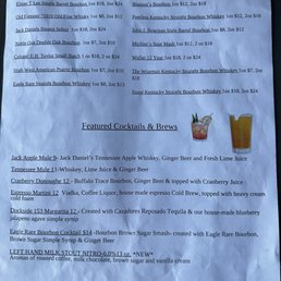 Drank Menu as of 4/30/24 Drank Menu as of 4/30/24