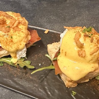 Roasted Spirit - The prosciutto Royale. Their bourbon trace hollandaise sauce is amazing. - Bars Near Me - Clermont, Florida