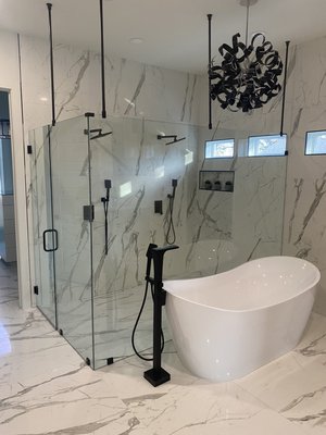 Full Custom Frameless Shower Enclosure - Full Custom Frameless Shower Enclosure Full Custom Frameless Shower Enclosure - Full Custom Frameless Shower Enclosure