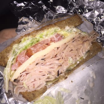 Bagel Boy - My favorite here... Honey turkey, muenster cheese, lettuce, tomato, pickles, mayo on whole wheat - Bagels Near Me - Brooklyn, New York