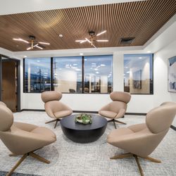 Wholesale Office Furniture - Modern office lounge with comfortable seating and open layout. Designed for collaboration and relaxation in Salt Lake City workplaces.