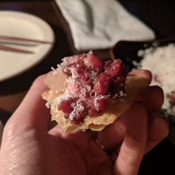 Kissa Tanto - Carne Cruda ($19) - 5 stars. This was fantastic. Fresh, large chunks of wagyu with a layer of light cheese. Wed dinner 2019-05-15 - Japanese Near Me - Vancouver, British Columbia Kissa Tanto - Carne Cruda ($19) - 5 stars. This was fantastic. Fresh, large chunks of wagyu with a layer of light cheese. Wed dinner 2019-05-15 - Japanese Near Me - Vancouver, British Columbia