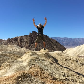 Golden Canyon - Getting some air... - Active Life Near Me - Death Valley Junction, California Golden Canyon - Getting some air... - Active Life Near Me - Death Valley Junction, California
