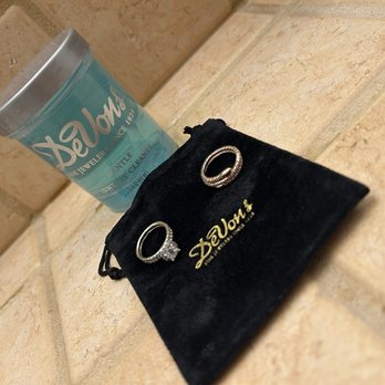 DeVons Jewelers - Cleaner and jewelry pouch from DeVons, along with my rose gold ring previously purchased from DeVons. - Jewelry Near Me - Folsom, California DeVons Jewelers - Cleaner and jewelry pouch from DeVons, along with my rose gold ring previously purchased from DeVons. - Jewelry Near Me - Folsom, California