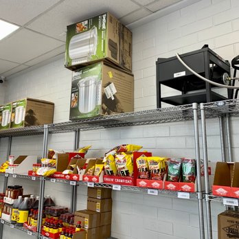 Crawfish Market - shelves of various foods and condiments - Seafood Near Me - Denver, Colorado