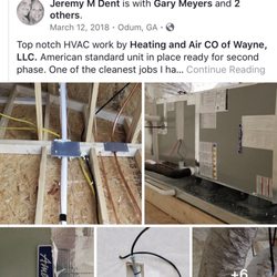 Heating And Air - Examples of quality of work.