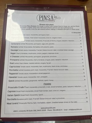 Menu photo 6 Pinsa 104 Davie, FL