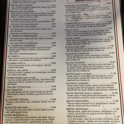 El Dorado Mexican Restaurant - Menu