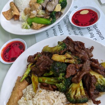China Point - Broccoli Beef and Fish fillet with veggies. - Chinese Near Me - Rancho Cucamonga, California