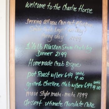 Charlie Horse Restaurant - Blackboard specials - Seafood Near Me - Ormond Beach, Florida