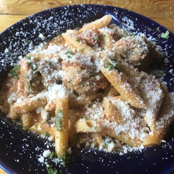 The Garlic - Penne Alla Vodka with Meatballs - Italian Near Me - Killington, Vermont The Garlic - Penne Alla Vodka with Meatballs - Italian Near Me - Killington, Vermont