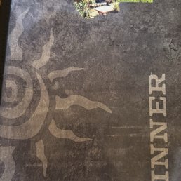 Front of the menu