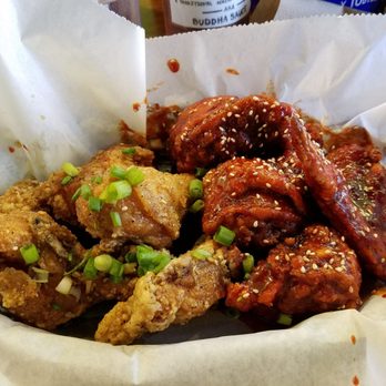 Crisp - Soul sassy on the left. Highly recommended! The crisp bbq on the right. Total was a half chicken order - Korean Near Me - Chicago, Illinois Crisp - Soul sassy on the left. Highly recommended! The crisp bbq on the right. Total was a half chicken order - Korean Near Me - Chicago, Illinois