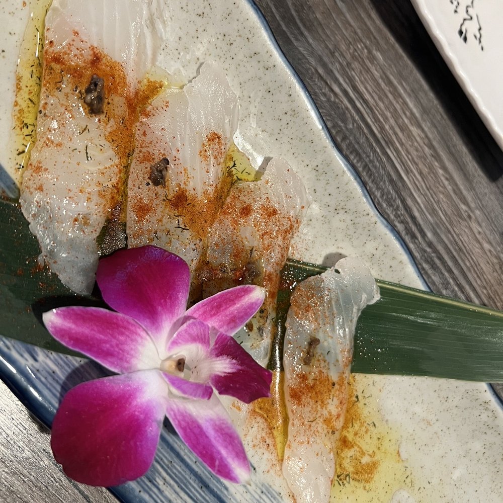 Doko Sushi - Halibut Truffle Carpaccio -yum!! - Sushi Bars Near Me - Los Angeles, California Doko Sushi - Halibut Truffle Carpaccio -yum!! - Sushi Bars Near Me - Los Angeles, California