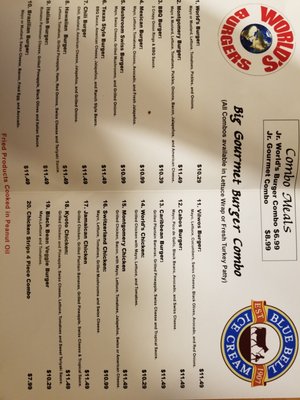 Menu photo 2 World's Burgers Montgomery, TX