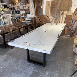 Indigenous By La Rue - White Tamarind Slab Table Custom Made at our local San Diego workshop.