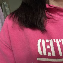 Completely u even ends... some almost two inches longer and erratically uneven ..... looks like i did with a knife..