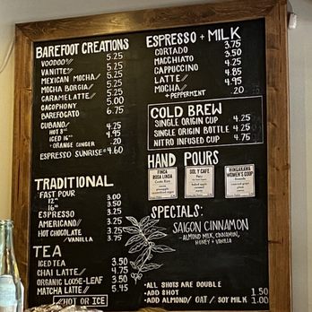 Barefoot Coffee Campbell - Menu - Coffee & Tea Near Me - Campbell, California Barefoot Coffee Campbell - Menu - Coffee & Tea Near Me - Campbell, California