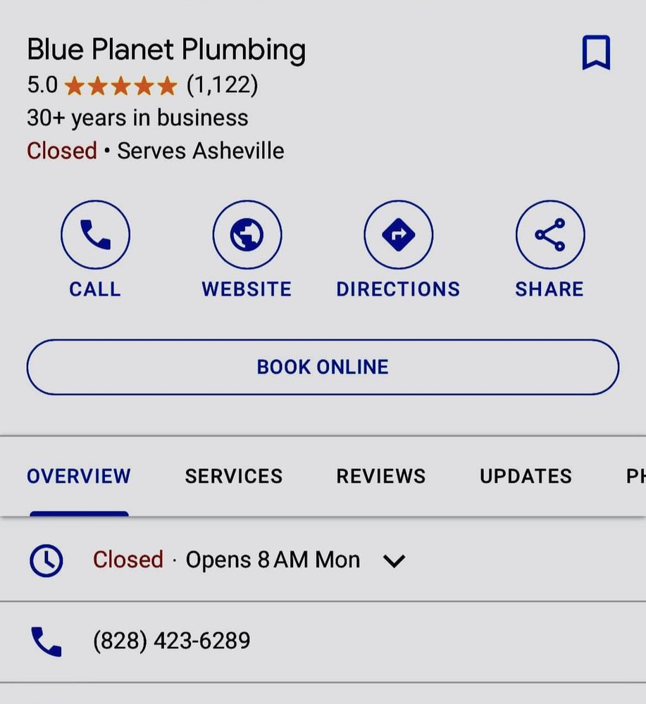 Slide of Blue Planet Plumbing