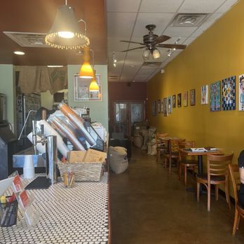 Mildfire Coffee Roasters - The art on the wall is for sale! - Coffee & Tea Near Me - San Antonio, Texas