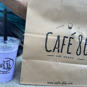 Cafe 86 - Monster shake (ube with Oreos) - Cafes Near Me - Northridge, California
