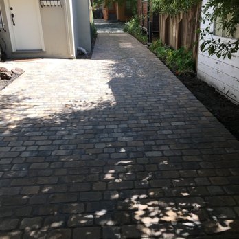 Diamond Pavers - Narrow driveway, finished. - Masonry/Concrete Near Me - Antioch, California