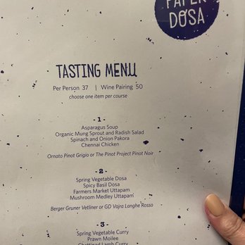 Paper Dosa - Tasting menu - Indian Near Me - Santa Fe, New Mexico