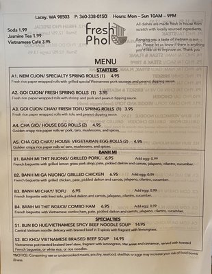 Menu photo 8 Fresh Pho Lacey, WA Menu photo 8 Fresh Pho Lacey, WA