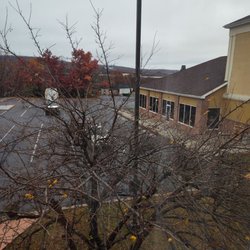 Great views from room and view of indoor pool and hot tub