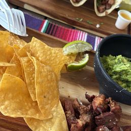 Guacamole and chicharron Guacamole and chicharron