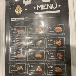 Fried A Chicken - Current Menu