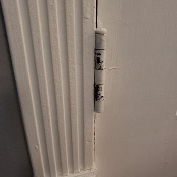 Diversified Homefront Solutions - another (sloppy) painted hinge. This is Diversified Homefront Solutions finished work, folks. Don't make our mistake!! - General Contractors Near Me Diversified Homefront Solutions - another (sloppy) painted hinge. This is Diversified Homefront Solutions finished work, folks. Don't make our mistake!! - General Contractors Near Me