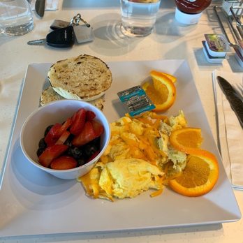 Scramble, a breakfast & lunch joint - 2 eggs any way (With English muffin and fruit) - Breakfast & Brunch Near Me - Tempe, Arizona
