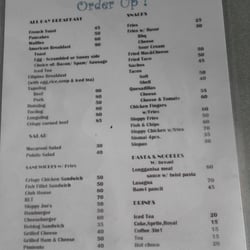 Order Up - Menu of Order Up