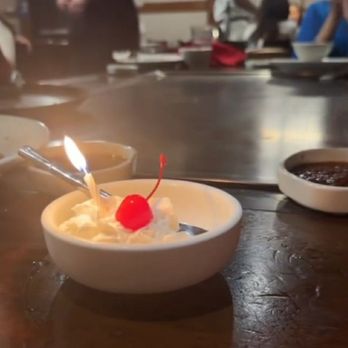 Benihana - Concord - Whipped cream and a cherry - Sushi Bars Near Me - Concord, California