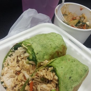 Clean Eatz - Thai wrap, daily side of veggies, and pink lemonade - Salad Near Me - Shalimar, Florida