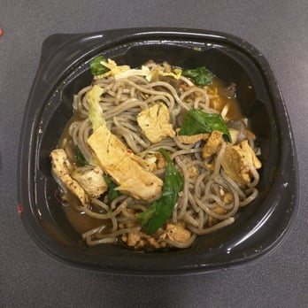 Panera Bread - New Chicken Soba Noodle Bowl w/ buckwheat noodles, spinach, cabbage, mushrooms, sesame seeds, cilantro in a umami soy miso broth - Salad Near Me - Bowie, Maryland