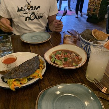 Paloma Restaurant - Squash Blossom Quesadilla and Sea Bass Ceviche - Mexican Near Me - Santa Fe, New Mexico Paloma Restaurant - Squash Blossom Quesadilla and Sea Bass Ceviche - Mexican Near Me - Santa Fe, New Mexico