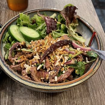 Nok’s Kitchen - ribeye salad - Laotian Near Me - Westminster, California Nok’s Kitchen - ribeye salad - Laotian Near Me - Westminster, California