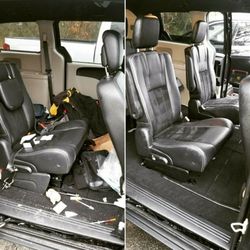 Biohazard PRO - Before and after crime scene cleanup pictures in a van affected with drug paraphernalia such as used needles.