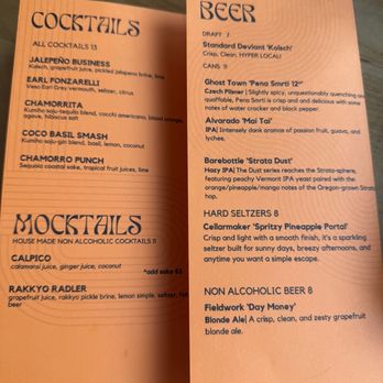 Prubechu - Drink menu - Guamanian Near Me - San Francisco, California