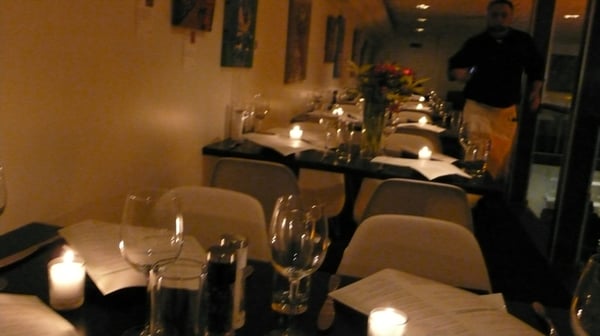 Photo of Frisee Restaurant - San Francisco, CA, US. Mezzanine set for private party.