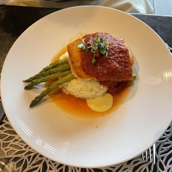 Castile Restaurant - Chilean sea bass with asparagus and Parmesan risotto - Breakfast & Brunch Near Me - St Pete Beach, Florida