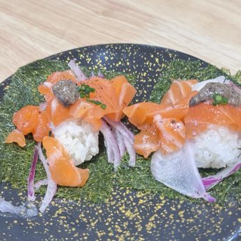Sushi REV - Salmon seaweed truffle - Sushi Bars Near Me - Irvine, California Sushi REV - Salmon seaweed truffle - Sushi Bars Near Me - Irvine, California