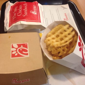 Chick-fil-A - Spicy chicken, grilled chicken and medium waffle fry - Fast Food Near Me - Chicopee, Massachusetts