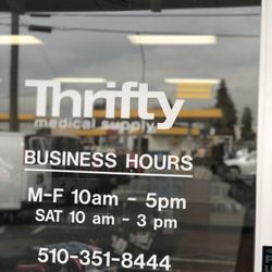 Thrifty Medical Supply - Business Hours